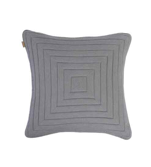 Blue Cotton Solid 18x18 inches Square Cushion Cover