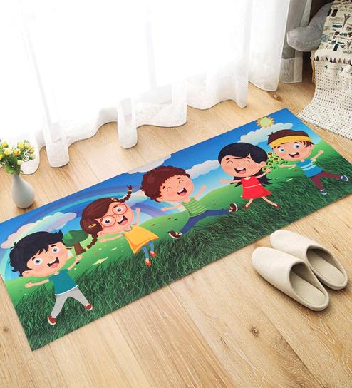 3D Digital Printed Bedside Runners with Anti Skid Backing by Status