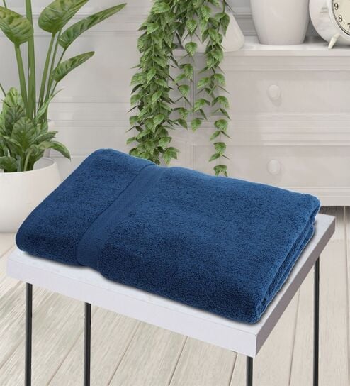 Paradiso Blue 100% Cotton Zero Twist 500 GSM Bath Towel - 70 x 150 cm