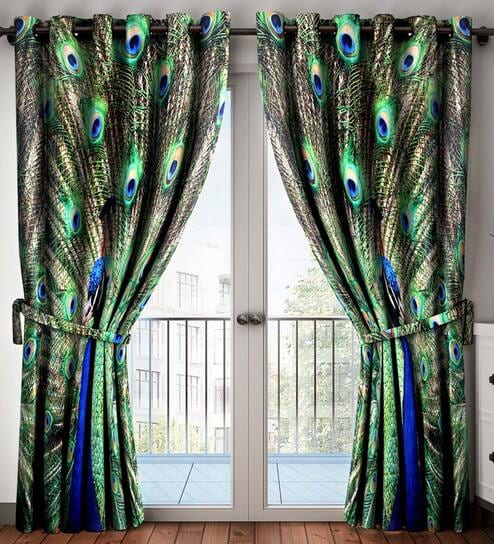 Buy Blue Curtains & Accessories for Home & Kitchen by Home Sizzler Online