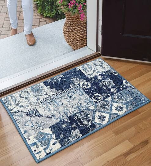 Buy Blue Polypropylene Antiskid Door Mats 24 X 16 Inches By