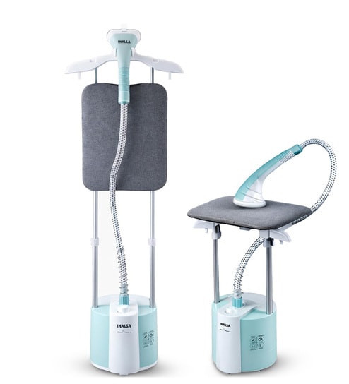 Blue Premium Garment Steamer with Ironing Board & Accessories-image-4