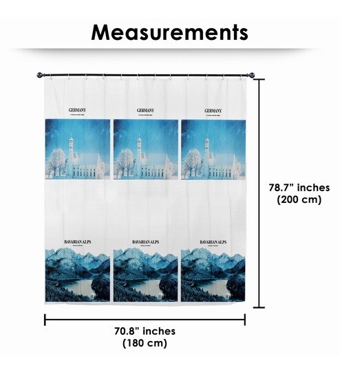 Buy Blue Pvc Shower Curtain Length 78 Width 72 Inches By