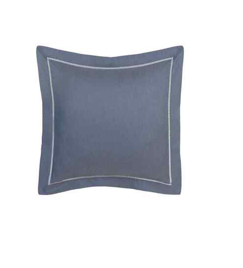 Blue Solid 300 TC Cotton 2 Pillow Case Euro Set