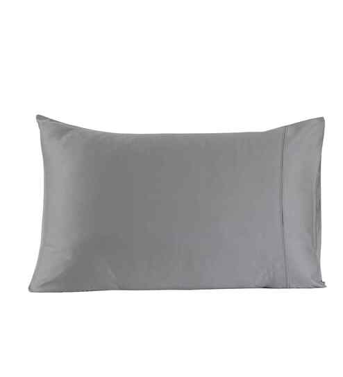 Blue Solid 400 TC Cotton 2 Pillow Cover Set