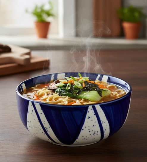 Blue Splash Serving Bowl