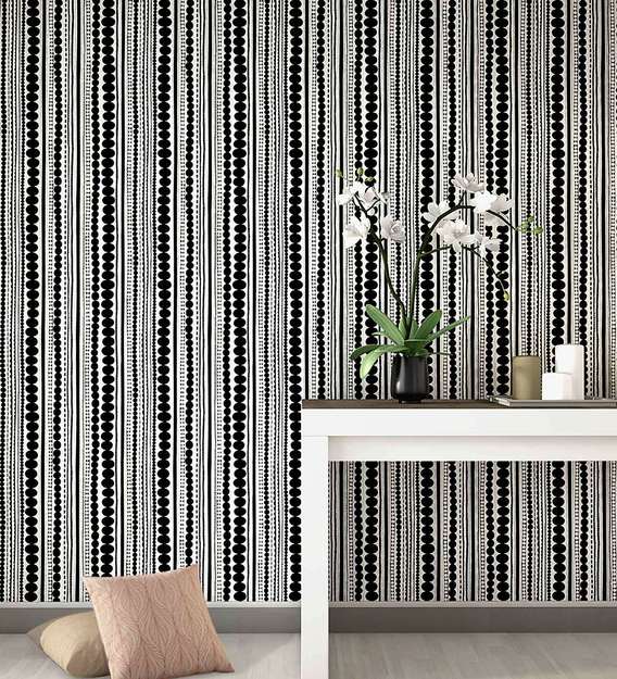 Buy Black, White Bubbly Wallpaper Nilaya Wall Coverings by Asian Paints  Online - Pattern & Textures Wallpapers - Furnishings - Home Decor -  Pepperfry Product