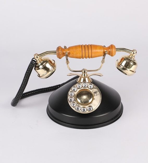 Buy Round Metal Antique Telephone Decorative Showpiece by Anantaran Online Retro Telephones