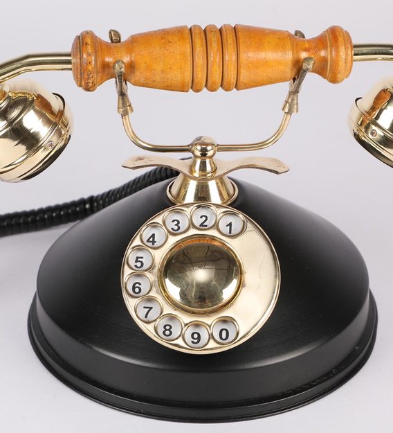 Buy Round Metal Antique Telephone Decorative Showpiece by Anantaran Online Retro Telephones