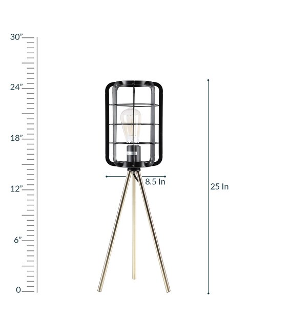 Buy Black Metal Tripod Table Lamp By ODDCROFT Online Modern and