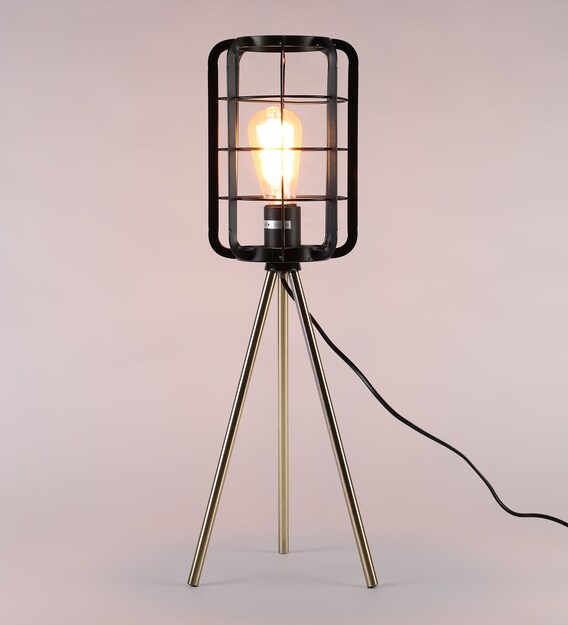 Buy Black Metal Tripod Table Lamp By ODDCROFT Online Modern and