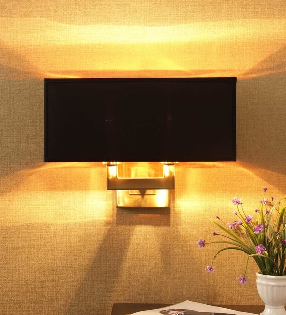 Buy Black Steel Wall Light By The 7th Galaxy Online Traditional Wall Sconces Wall Lights Lamps Lighting Pepperfry Product