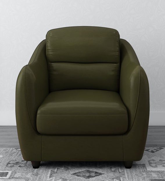 Buy Blaze 1 Seater Sofa in Bottle Green Colour by Durian Online -  Contemporary 1 Seater Sofas - 1 Seater Sofas - Furniture - Pepperfry Product