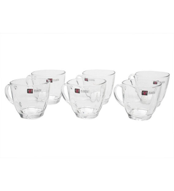Buy Blinkmax Glass 190 ML Tea Cups Set of 6 Online Glass Cups