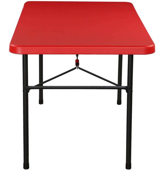 Buy Blow Moulded Swiss Buffet Table in Red Colour by Supreme Online