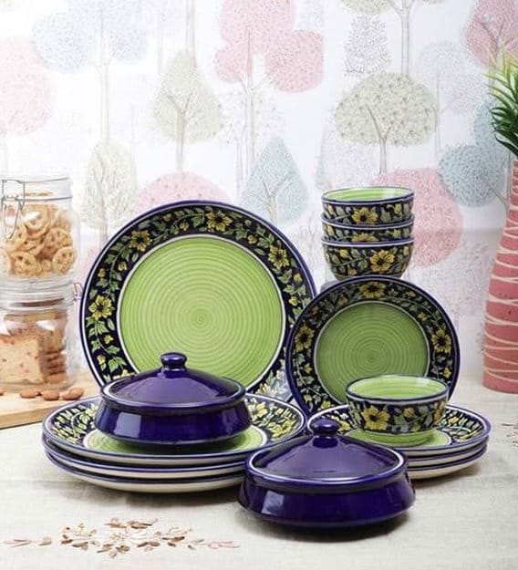 green tableware sets