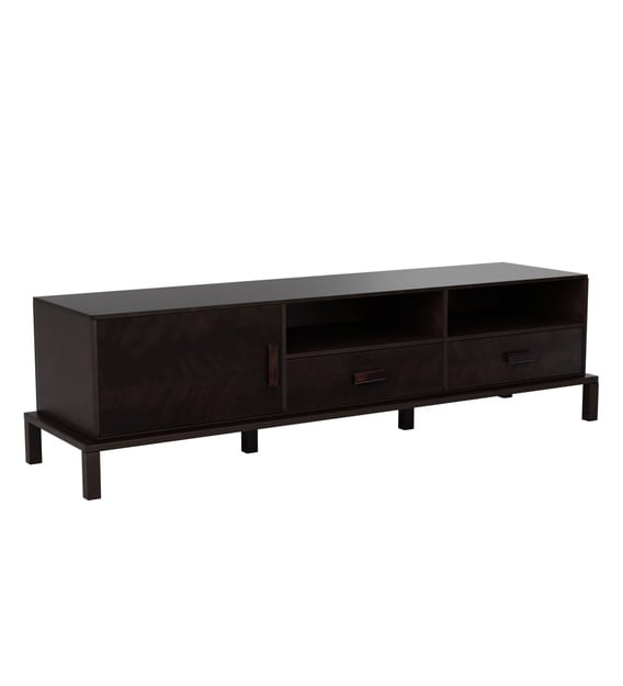 Buy Blume Tv Unit In Brown Finish By Durian Online Contemporary Tv Consoles Contemporary Tv Consoles Furniture Pepperfry Product