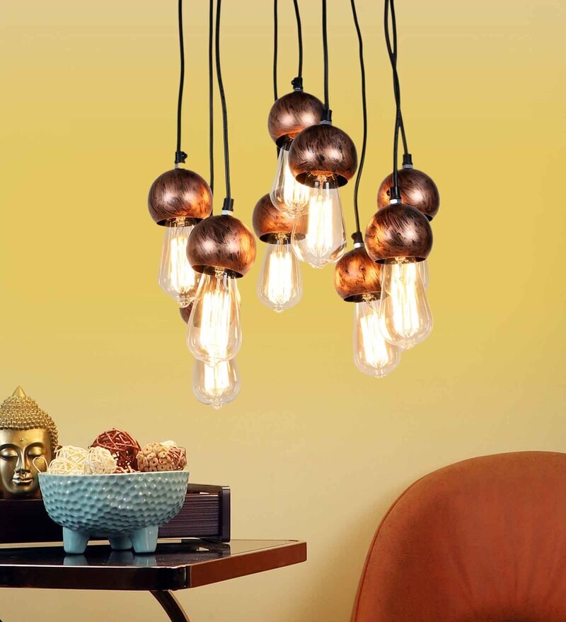 Buy Black 9 Lights Copper Chandelier By Kingsmarque Online Sputnik