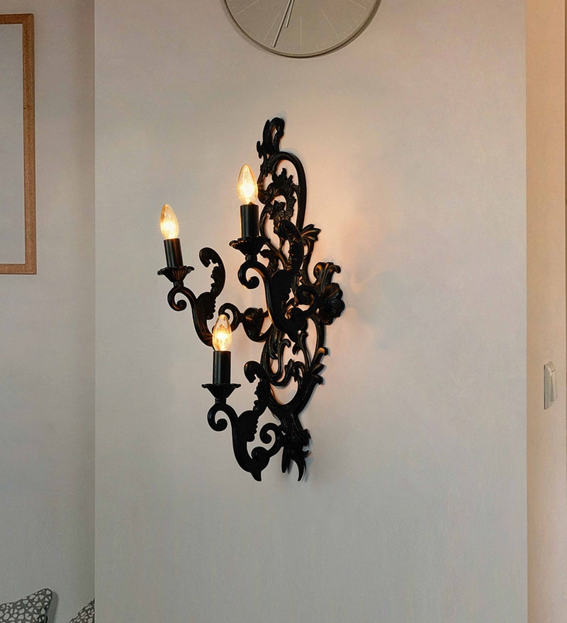 Buy Black Aluminium Candle Wall Light By Fos Lighting Online Candle