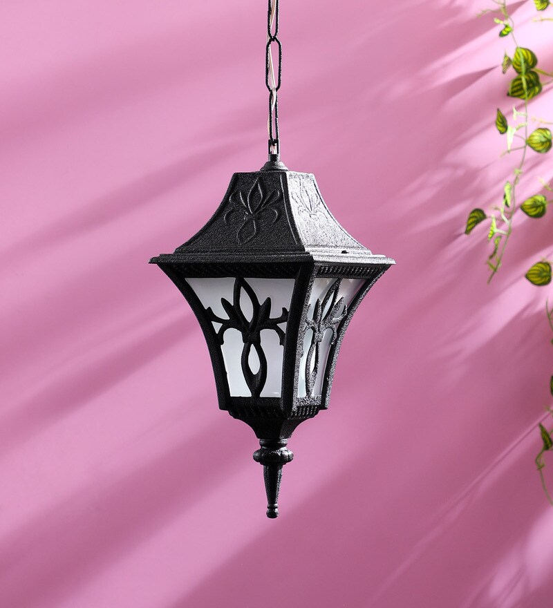 Buy Black Metal Outdoor Hanging Light By Superscape Outdoor Lighting