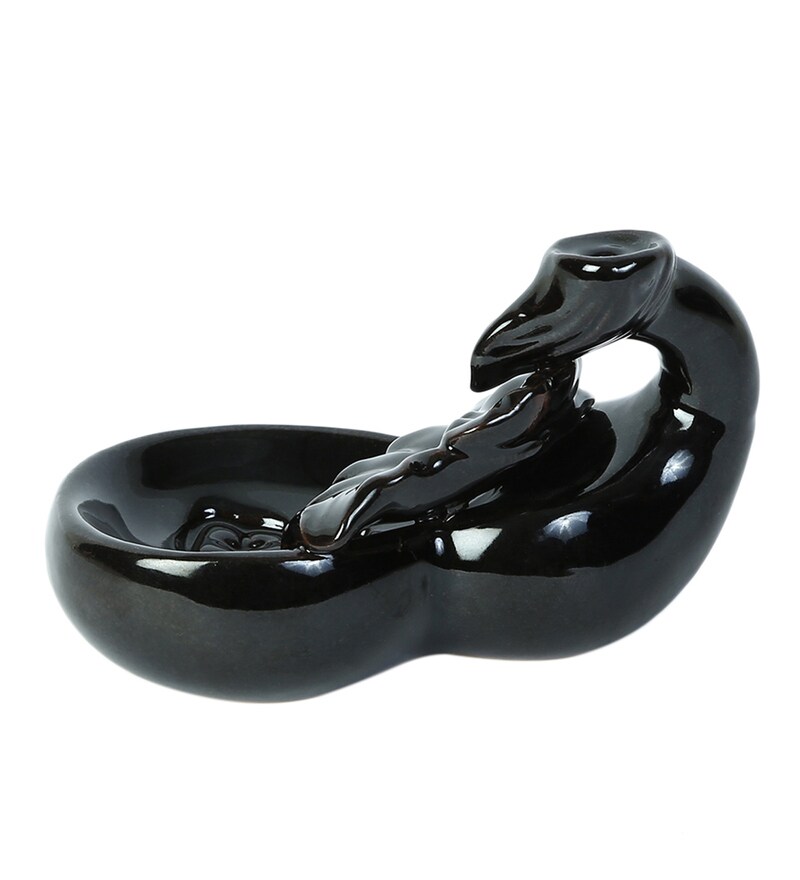 Buy Black Ceramic Backflow Indoor Smoke Fountain by Tayhaa Online