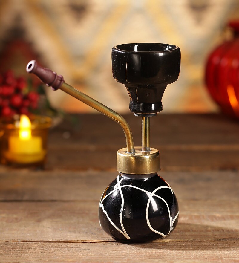 Buy Black Glass Pocket 6 Inch Hookah By Basement Bazaar Online