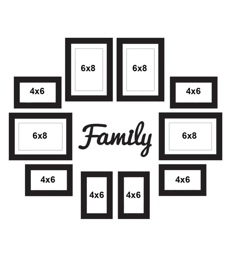 Buy Black Individual Photo Frame Set of 10by Art Street Online Collage Photo Frames Photo