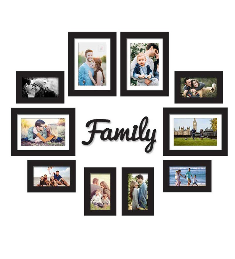 Buy Black Individual Photo Frame Set of 10by Art Street Online Collage Photo Frames Photo