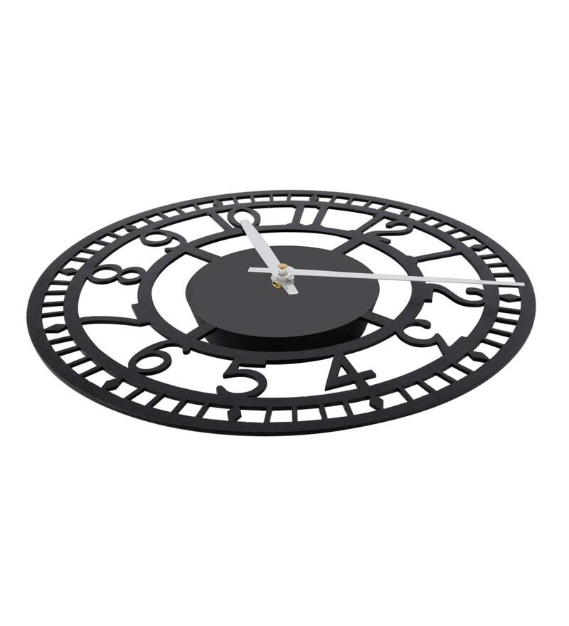 Buy Black Iron Analog Wall Clock Online Modern Wall Clocks
