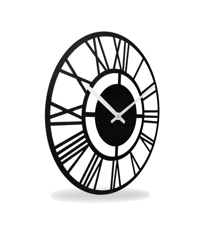 Buy Black Iron Analog Wall Clock Online Modern Wall Clocks