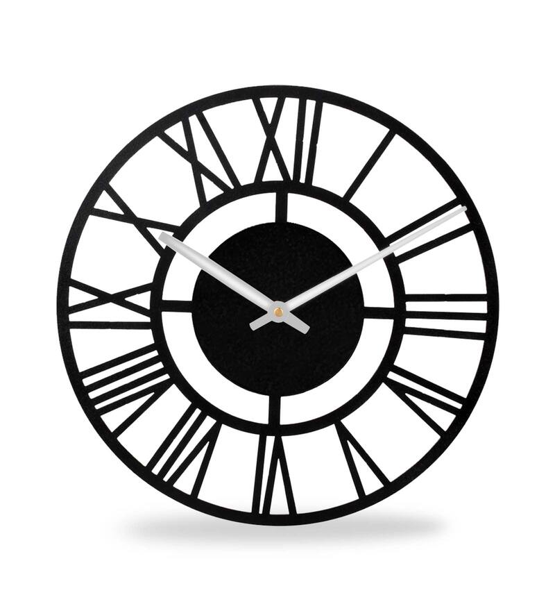 Buy Black Iron Analog Wall Clock Online Modern Wall Clocks