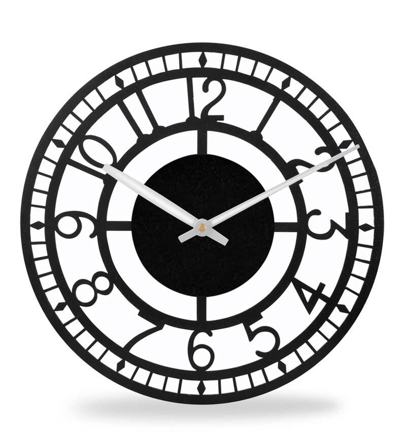 Buy Black Iron Analog Wall Clock Online Modern Wall Clocks