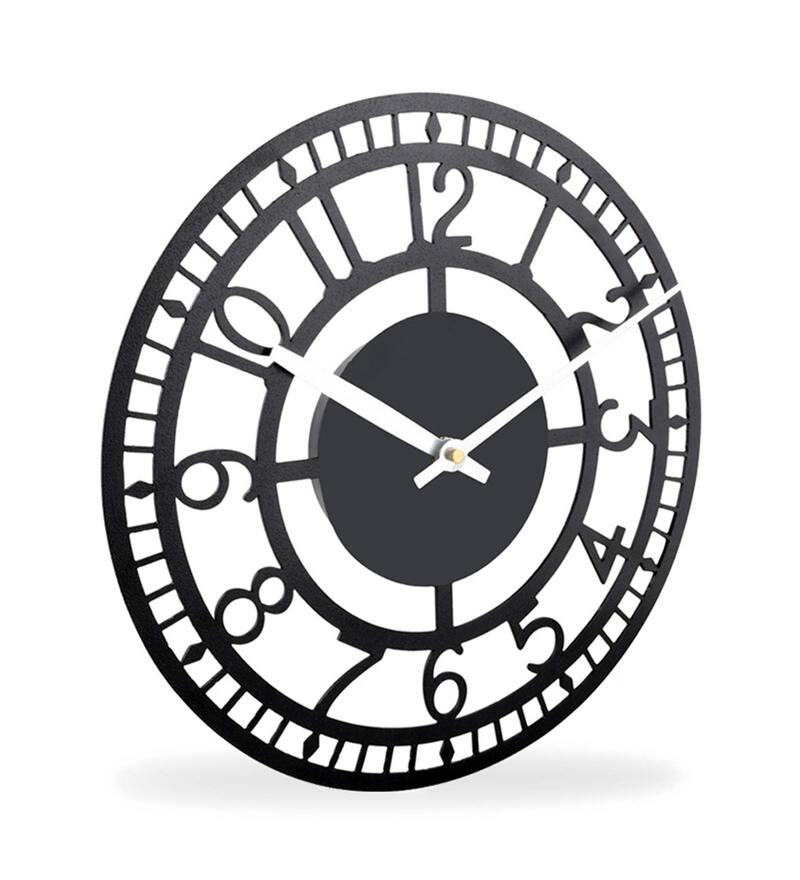 Buy Black Iron Analog Wall Clock Online Modern Wall Clocks