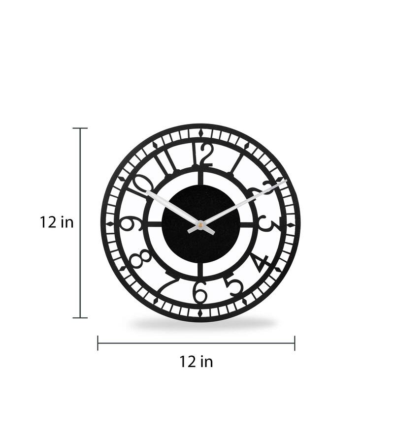 Buy Black Iron Analog Wall Clock Online Modern Wall Clocks