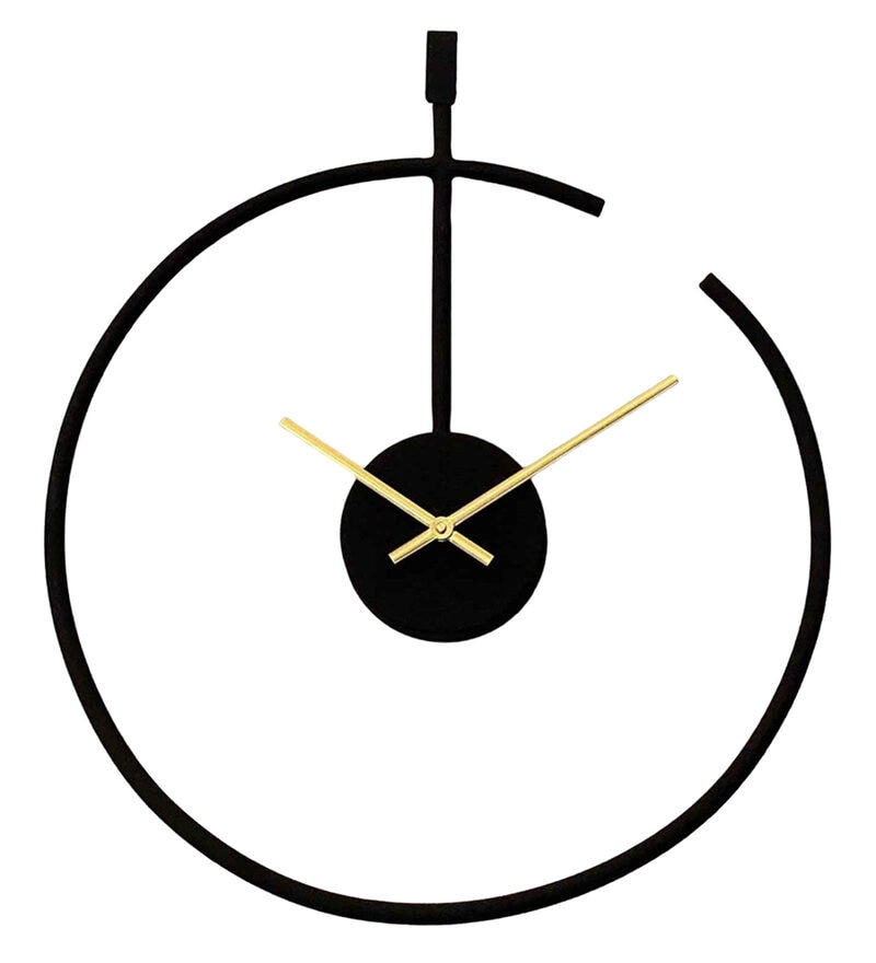 Buy Black Iron Analog Wall Clock By Urban Born Online Modern Wall