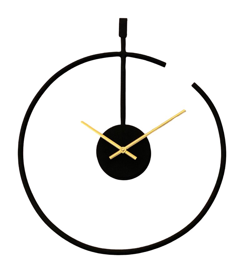 Buy Black Iron Analog Wall Clock By Urban Born Online Modern Wall