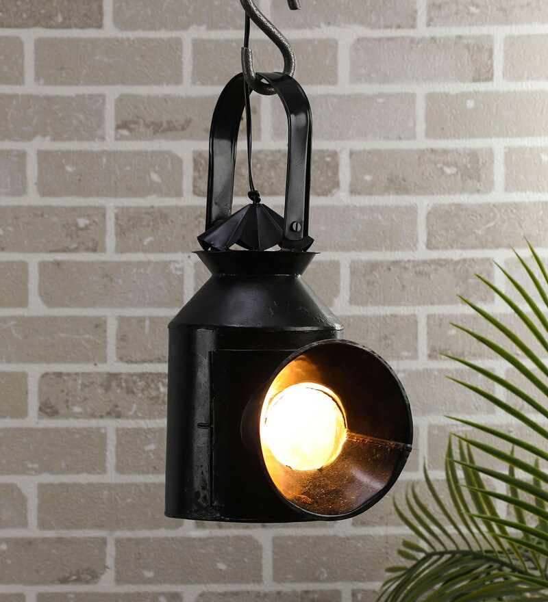 Buy Black Metal Outdoor Hanging Light by Tu Casa Online Outdoor