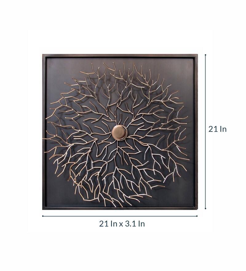 Buy Wrought Iron Abstract Wall Art In Black By Fanusta Online