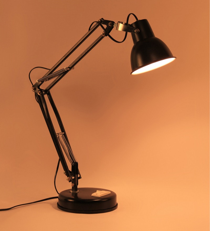 Buy Arc Black Study Lamp With Metal Base By Tu Casa Online Work and