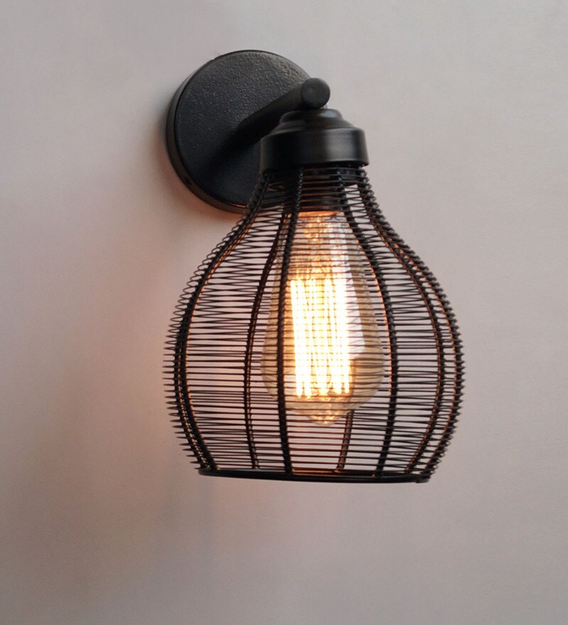 Buy Black Iron Wall Light by The Black Steel Online e2 e2 WTF
