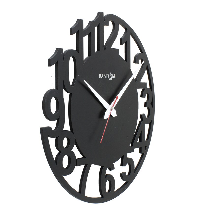 Buy Black MDF Wall Clock by Random Online Novelty Wall Clocks