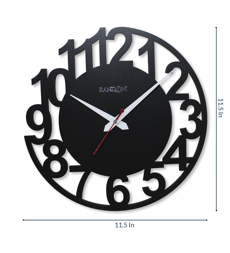 Buy Black MDF Wall Clock by Random Online Novelty Wall Clocks