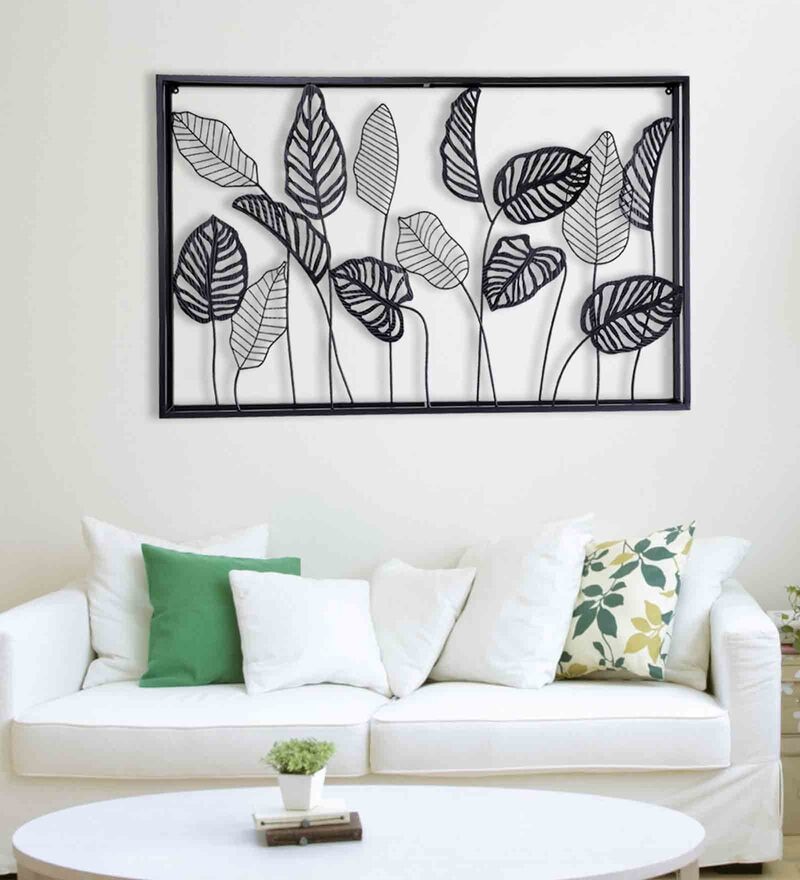 Buy Black Metallic Wall Art By Craftter Online Floral Metal Art