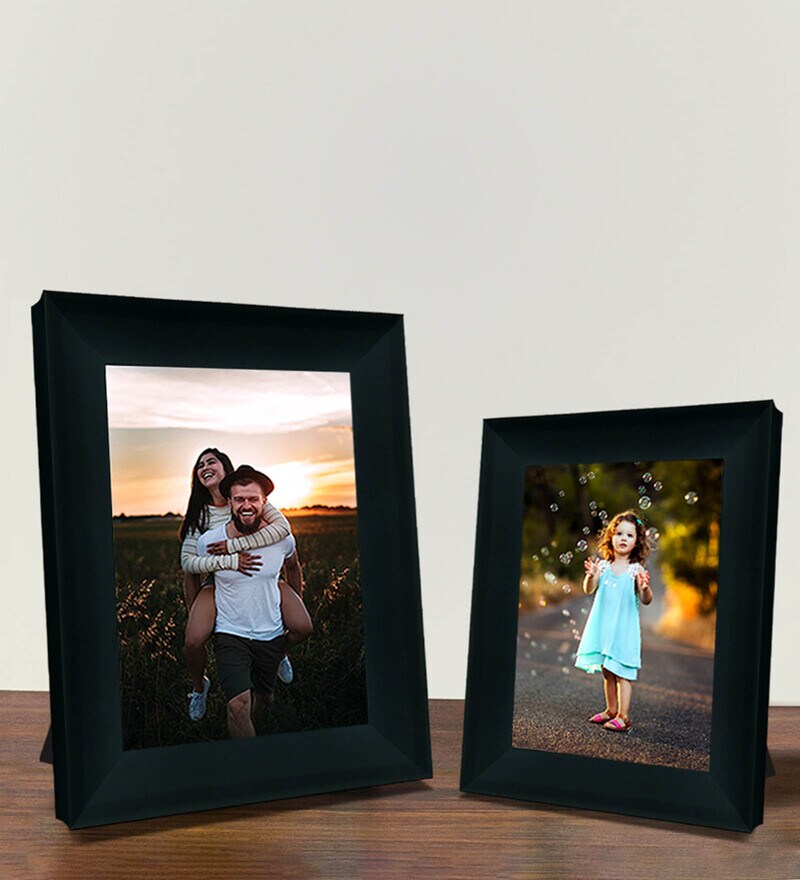 Buy Black Metal Wall Hanging/Table Top Photo Frames, Set of 2 by