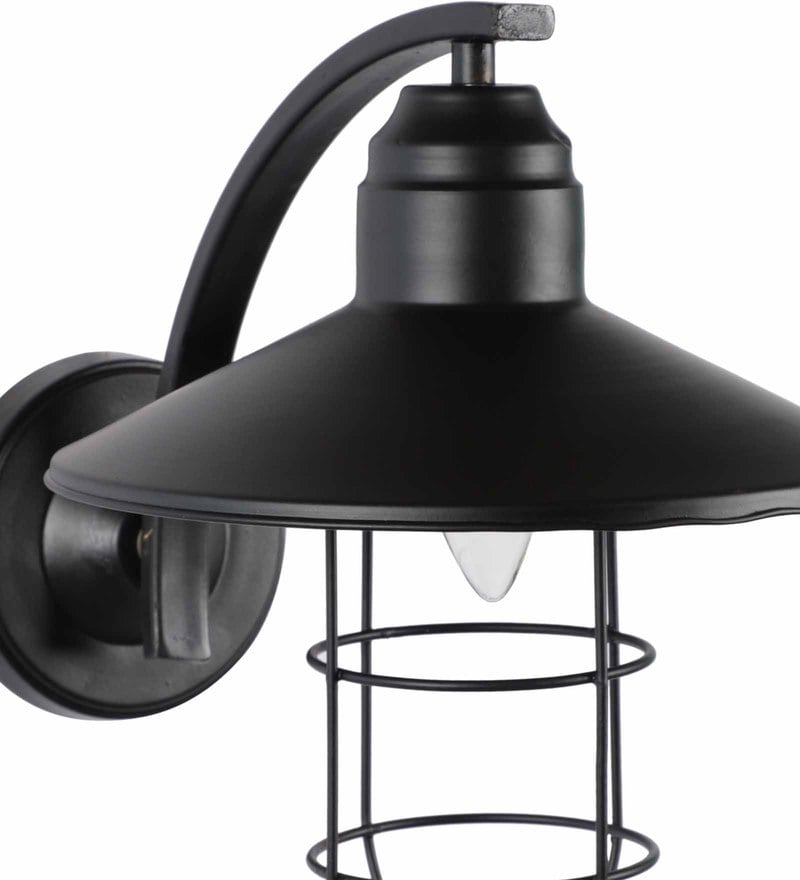 Buy Black Metal Wall Light By Foziq Online Downlight Wall Lights