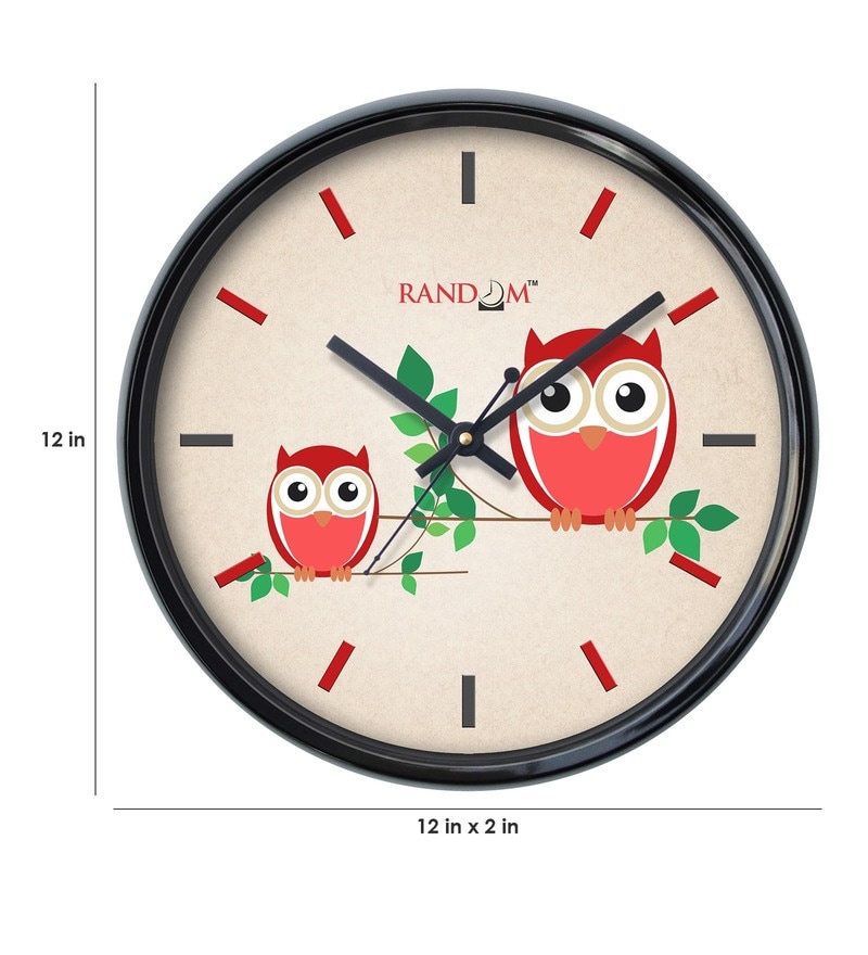Buy Black Plastic Analog Wall Clock by Random Online Kids Wall Clocks