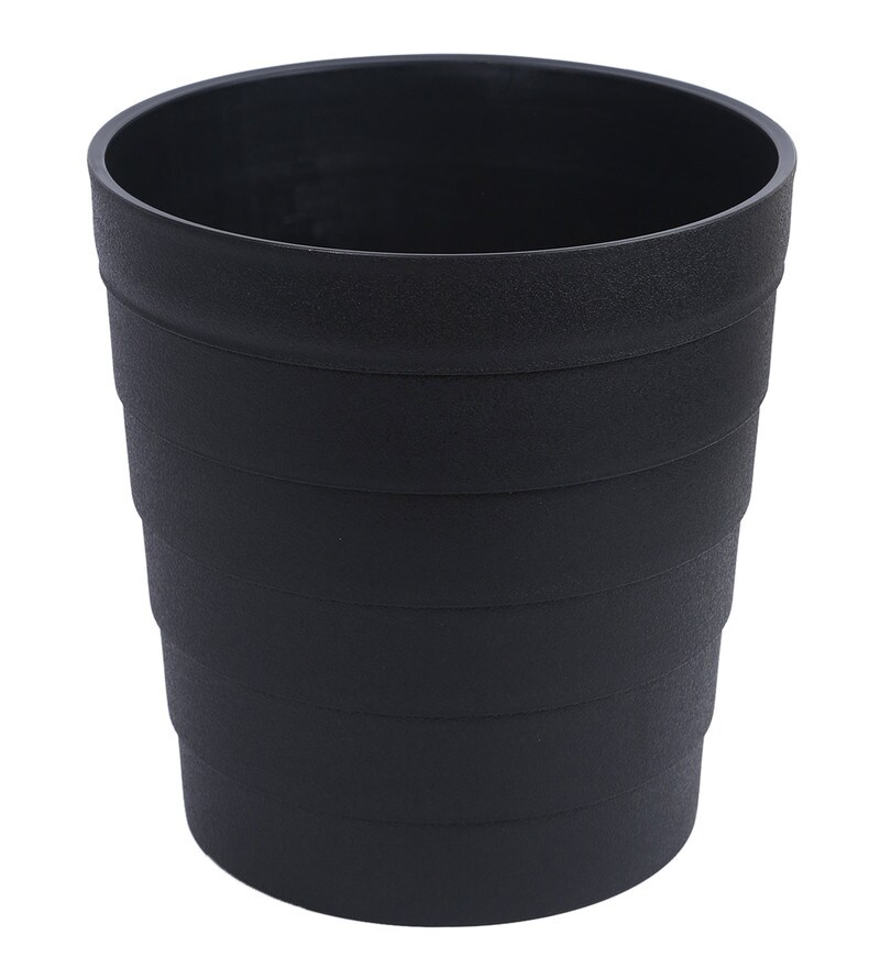 Buy Black Plastic Container for Plant by Fourwalls Online Floor