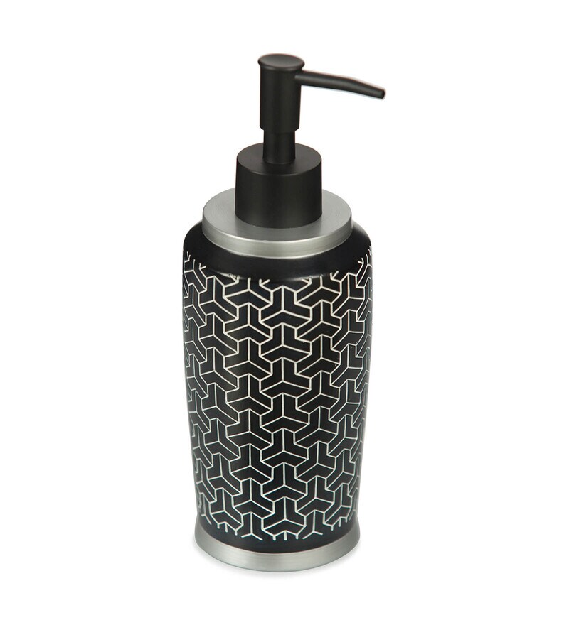 Buy Black Polyresin Soap Dispenser (300 ml) By Obsessions Online - Soap ...