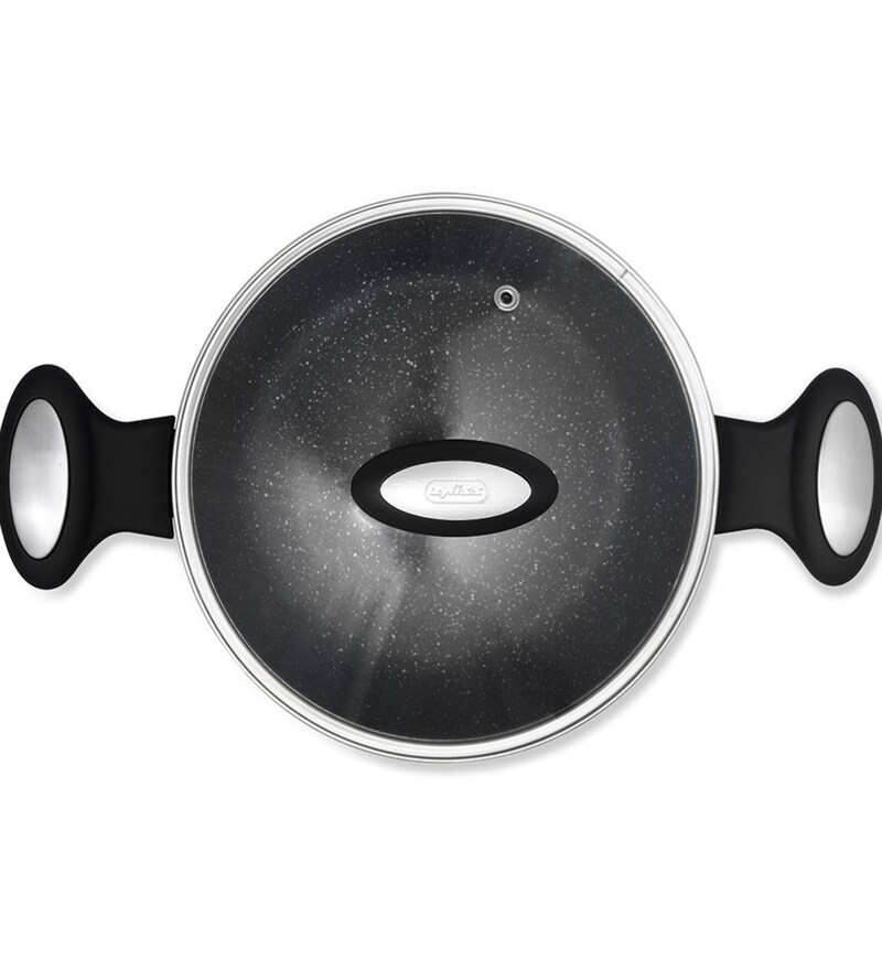 Buy Black Stainless Steel Induction Base 2.1 Ltrs Cooking Pot by Zyliss Online Pots and Handis