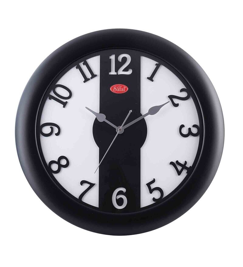 Buy Black Wooden Artistic Laser Cut Numerals Wall Clock By Safal Quartz Online Modern Wall